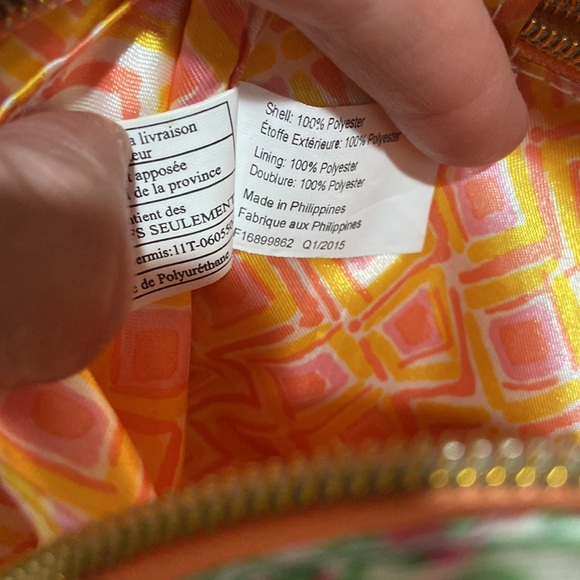 Lilly Pulitzer Orange Multi Color Makeup Tote Purse EUC Target Collaboration - Picture 14 of 17